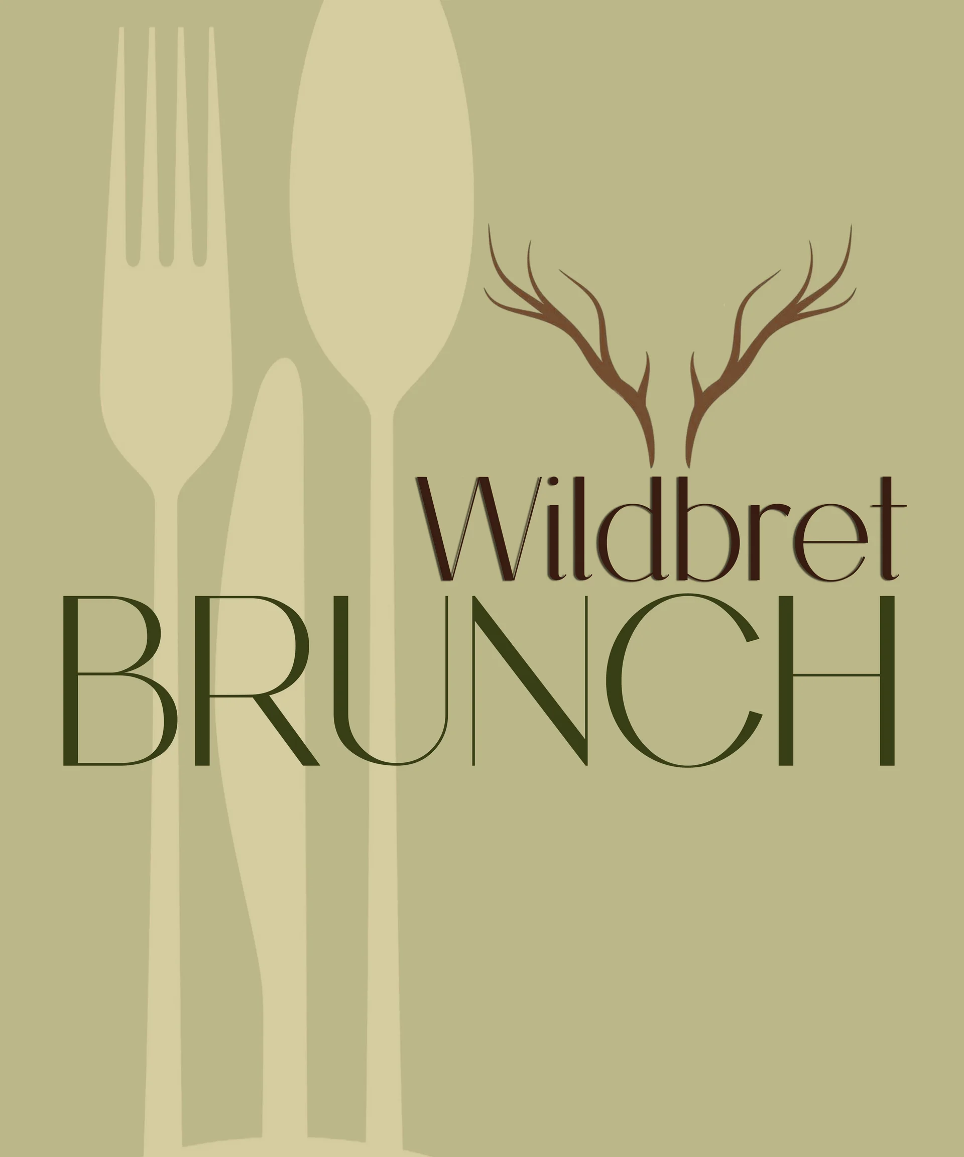 NILS am See: das Boutiquehotel am Neusiedler See Logo für Wildbret Brunch mit Besteck und Geweih-Motiv